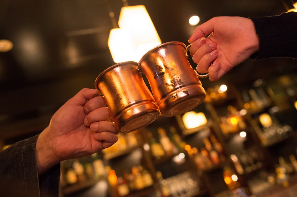 銅マグで乾杯